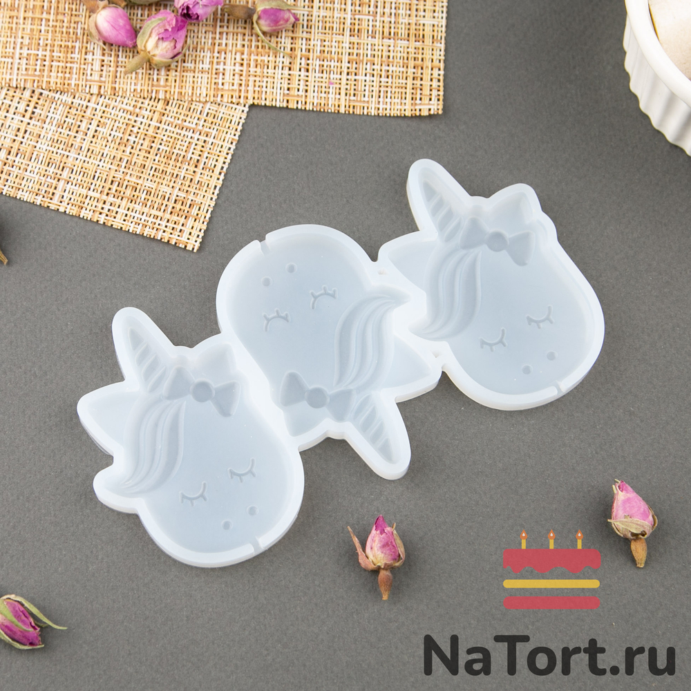 Силиконовая форма для леденцов «Единорожки»