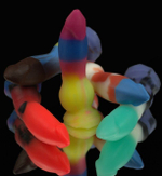 Брелок в виде фаллоса Номус (Цвет: разноцветный)