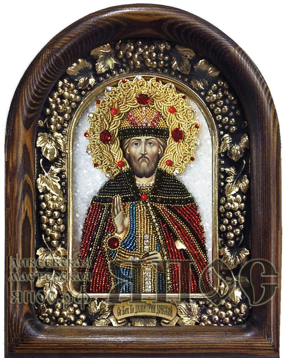 Икона Святой благоверный князь Дмитрий Донской бисер