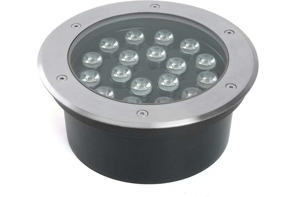 Светильник LED тротуарный (грунтовый) встраив. SP2804, 20W, AC12V, низковольтный, 4000K, металлик, IP67 Feron