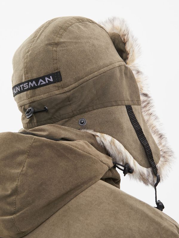 Шапка ушанка зимняя Канада ткань Finlandia цвет Хаки