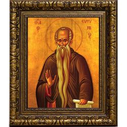 Евфимий Великий преподобный иеромонах. Икона на холсте.