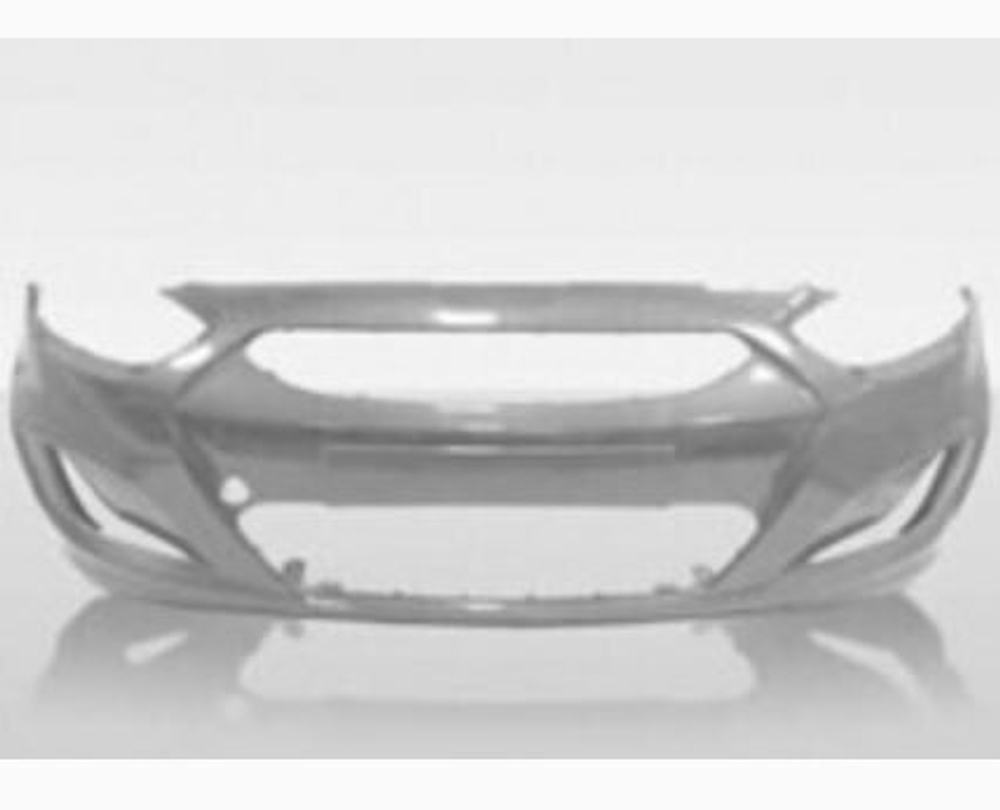 Бампер (оригинал) передний окрашенный Solaris (11-14)(Серебристый RHM)