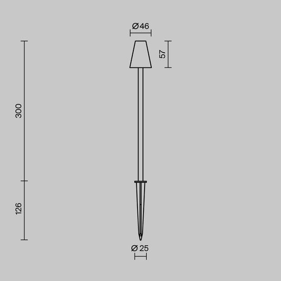 Ландшафтный светильник Outdoor O504FL-L1B3K