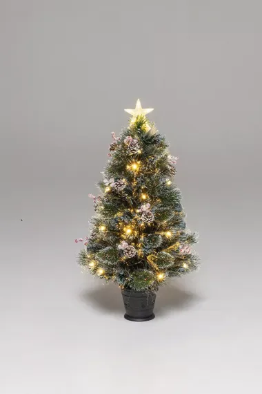 Настольная оптоволоконная елка Альпийская 60 см., леска+пвх, контроллер (Т2162-60)