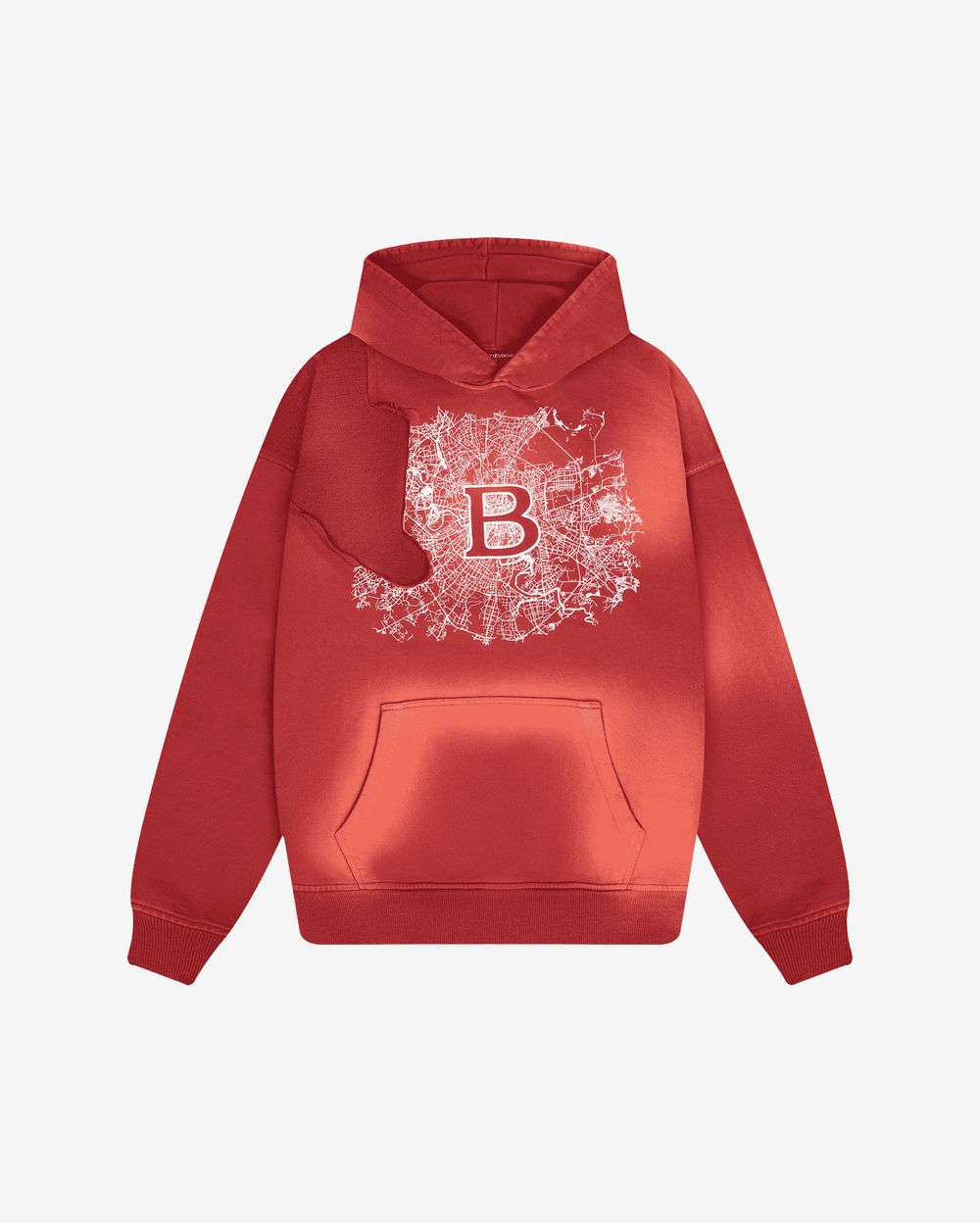 Худи Bruler d'Amour Scheme of the City красный