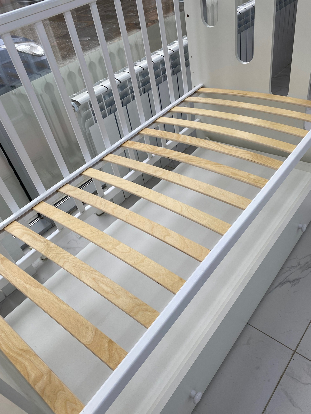 Кровать детская 120*60 "КАРОЛИНА" (арт.77) МДФ пп маят/ящ "Фламинго"