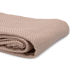 Покрывало из хлопка бежевого цвета с вафельным рисунком из коллекции ethnic, 230х250 см