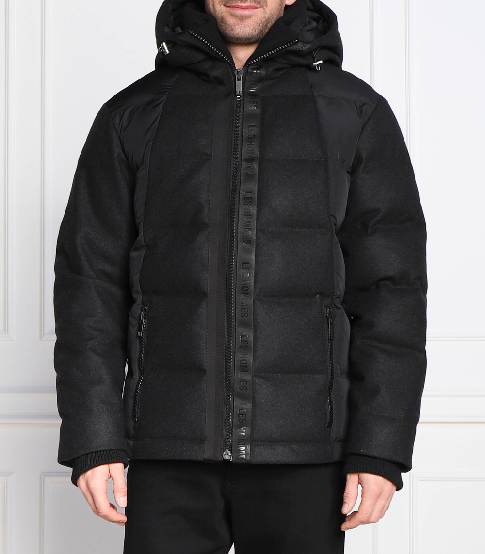 хлопковая куртка на подтяжках Les Hommes - черный(LF2281000212)