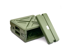 Ударопрочный пластиковый Рэковый кейс 4 юнита, темно-оливковый DGCASE@RACK4U | Внут. размеры 485*483*185мм