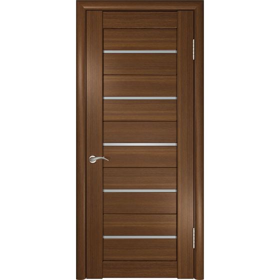 Купить Межкомнатная дверь экошпон Legend ЛУ-22 тёмный орех стекло матовое
