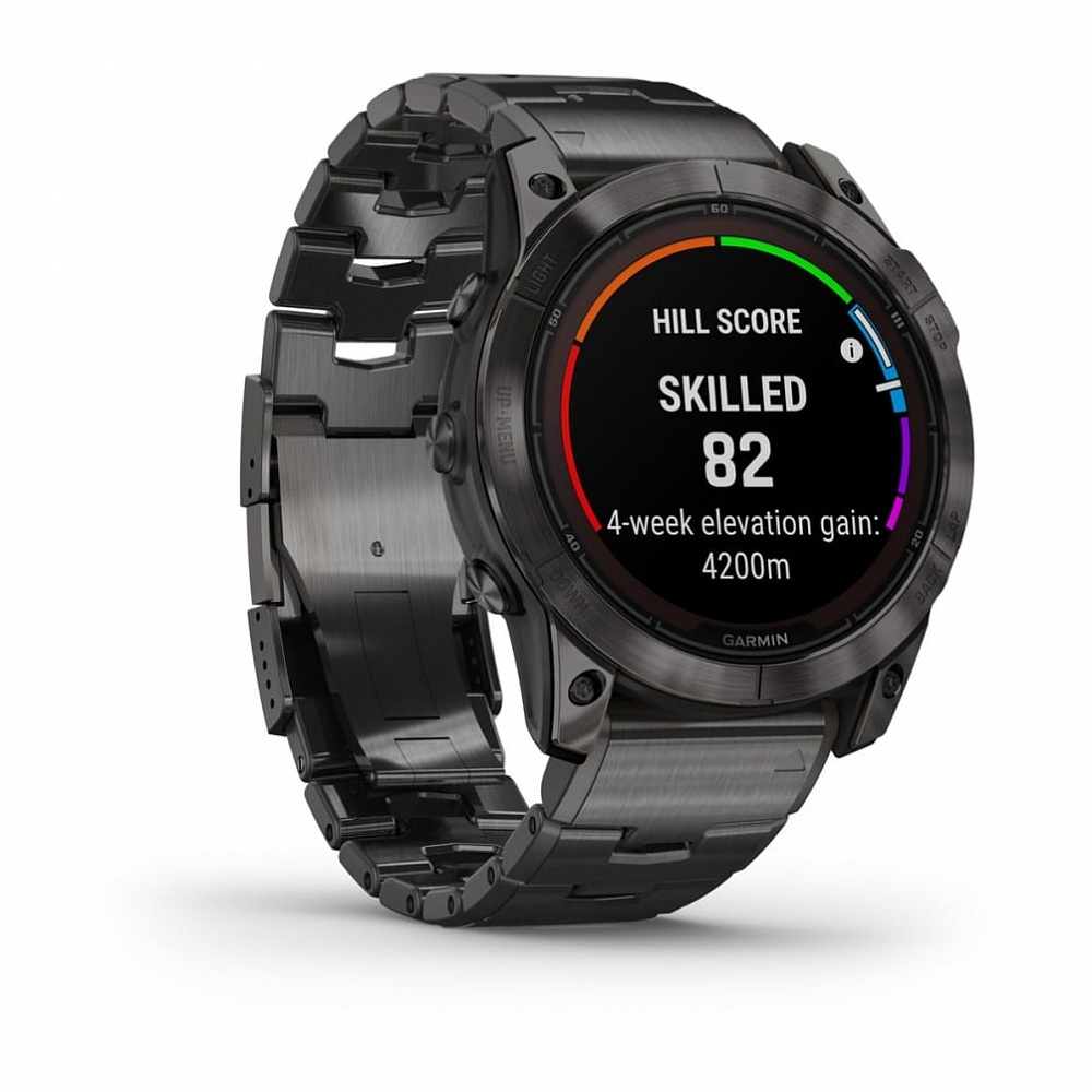 Умные часы Garmin FENIX 7X PRO 51 мм Sapphire Solar Carbon Gray Vented Titanium Bracelet