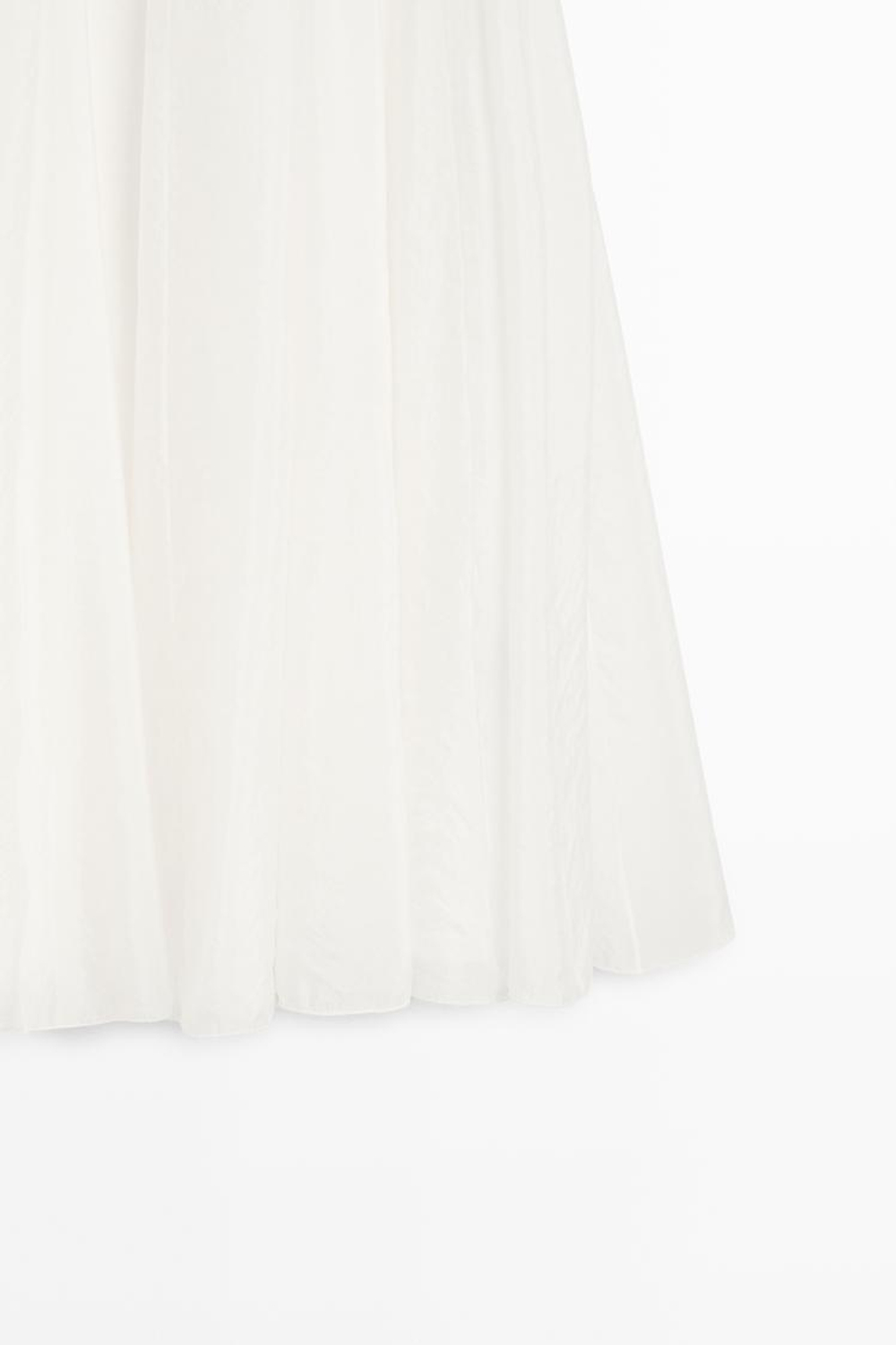 Massimo Dutti Струящаяся расклешенная юбка миди, белый