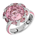 Кольцо с Турмалинами и Бриллиантами, R0122-1/1