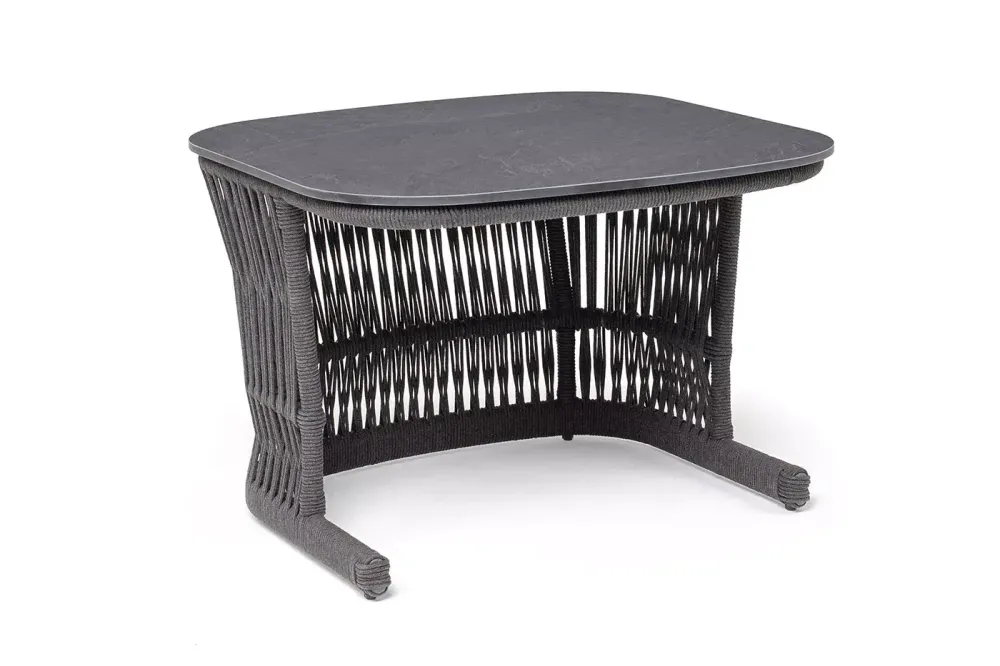 "Лугано" журнальный стол 76х76 H55 см из HPL, цвет "серый гранит"