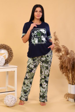 Пижама женская штаны+футболка с к/р П0006-1