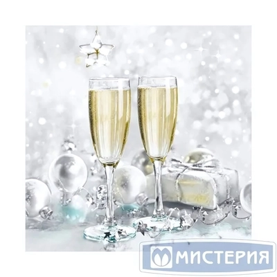 Салфетки бумажные 33*33 Home Collection Classic Брызги шампанского, 3 сл., 20л