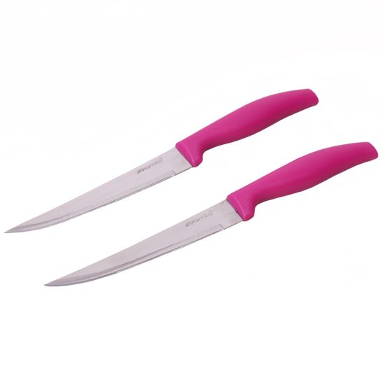 Ножи кухонные 2 шт. из нержавеющей стали Kamille KM 5312 с пластиковыми ручками