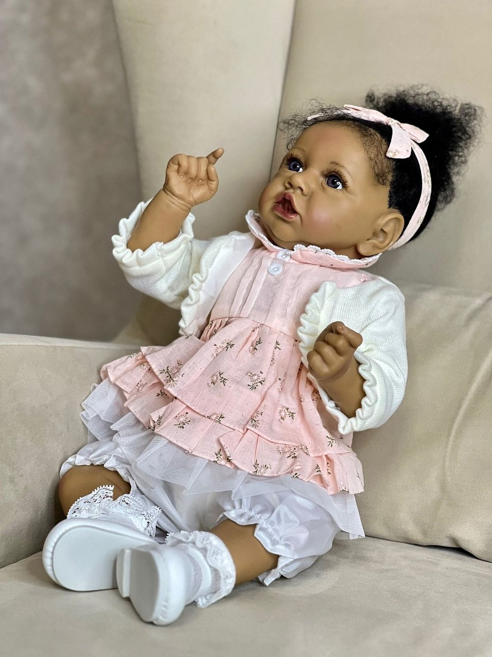 Кукла Реборн мягконабивная 55см в пакете (FA-214)