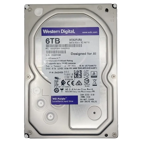 Жесткий диск Western Digital WD Purple 6 ТБ 3,5″ (WD62PURX)