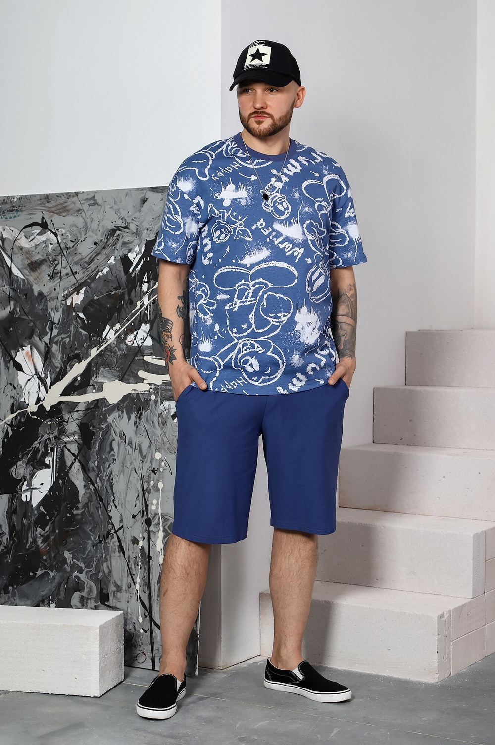 [m]Комплект мужской шорты+футболка КП-120