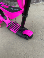 Самокат детский 3-х колесный СО СЪЕМНЫМ СИДЕНИЕМ руль 60-69 см, до 40 кг розовый арт. U038229Y