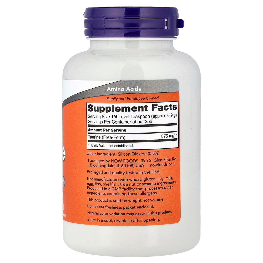 NOW Foods, Таурин, чистый порошок, 227 г (8 унций)