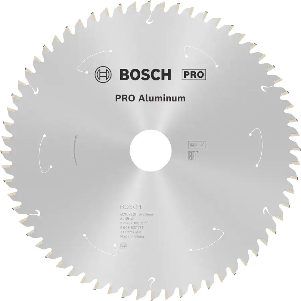 Циркулярный диск по алюминию ALuminium Cordless PRO 216x2x30 мм T64 BOSCH 2608837776