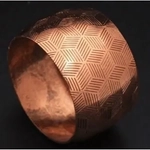 Набор колец для салфеток 6шт «Витраж» 4,5*2,8см, розовое золото