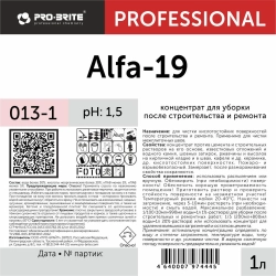 Профхим послестрой кисл д/удал цемента,затирок,ржавч Pro-Brite/ALFA-19, 1л
