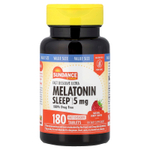 Sundance Vitamins, быстрорастворимый мелатонин, с натуральным ягодным вкусом, 5 мг, 180 быстрорастворимых таблеток