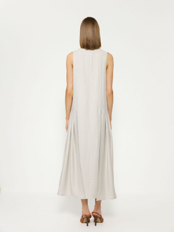 Платье элегантное из смесового льна