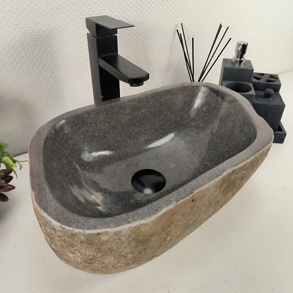 Раковина из речного камня RS-64928 42*30*15 0856