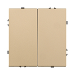 Выключатель кнопочный 2-клавишный 10А/250В, золотой Kollinger Eclipse EC-025GD