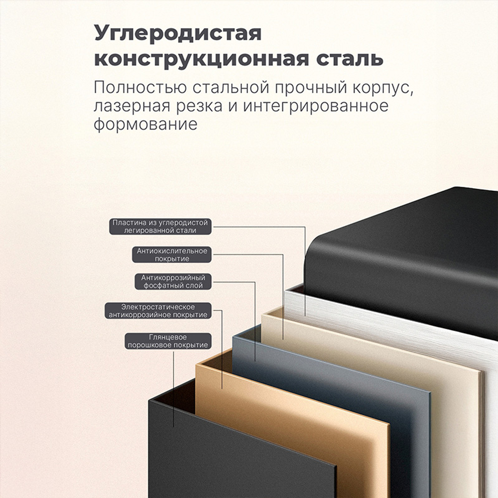 Сейф LockSworth биометрический + электронный замок + ключ, 400х300х300 мм, 10 кг, черный