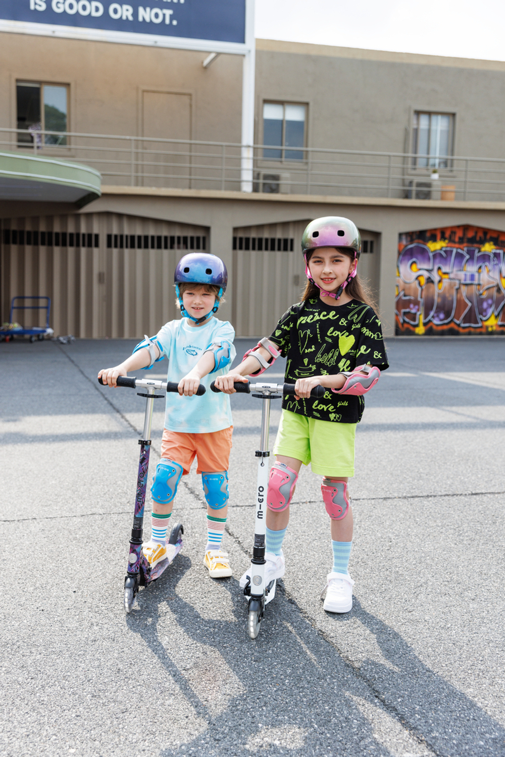 Самокат Micro Sprite LED, Art Джунгли