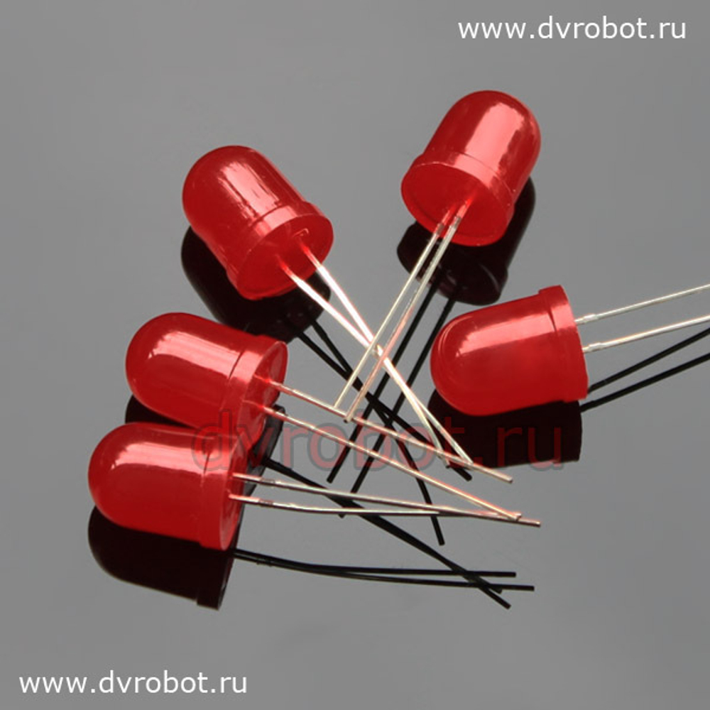 Светодиод 10 мм - красный