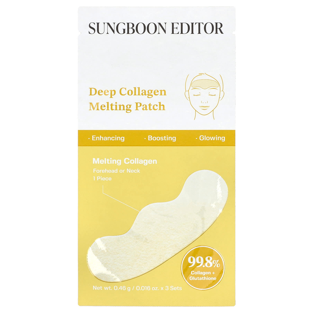 Sungboon Editor, Патчи для глубокого плавления с коллагеном, 3 набора, по 0,46 г (0,016 унции)