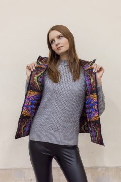 Двусторонний жилет "Богема", по мотивам живописи Михаила Врубеля