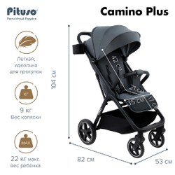 Pituso Коляска прогулочная CAMINO+ Graphite