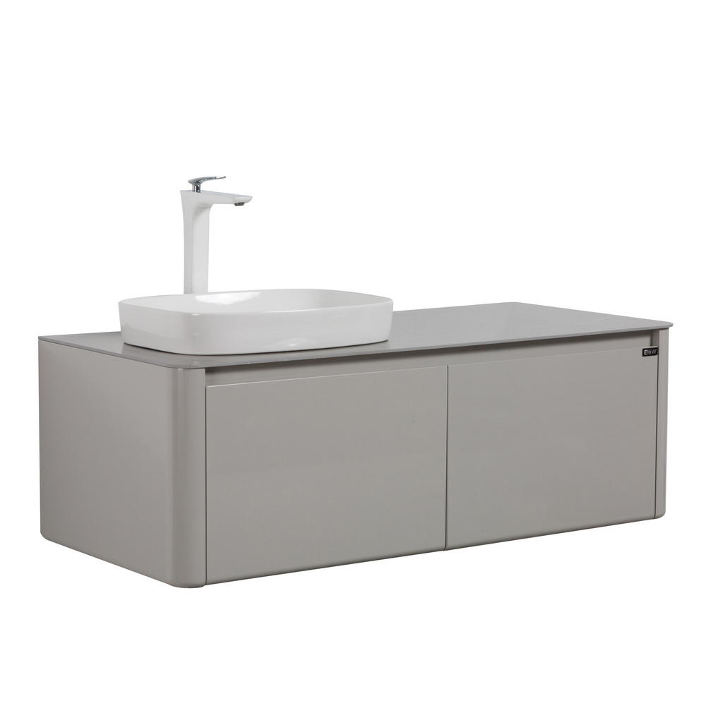 Тумба с раковиной Black&White Universe 120 см U915.1200 L glossy light grey