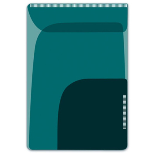 Папка-уголок для заметок арт.46723/12 БИРЮЗОВЫЙ + ЧЕРНЫЙ (11х16, 2 шт)