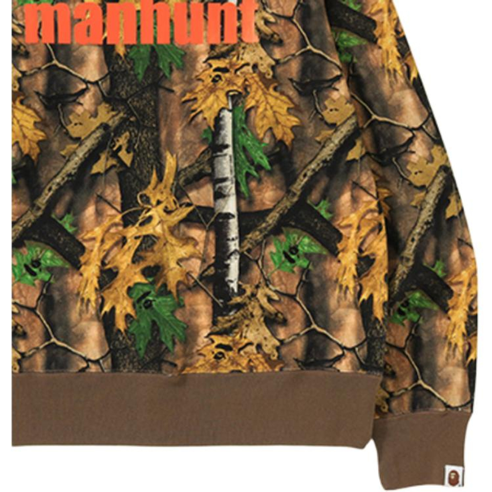 A Bathing Ape Forest Camo Wide Crewneck бежевый желтый