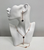 Комплект Swarovski из серег-пусетов с подвесками и колье