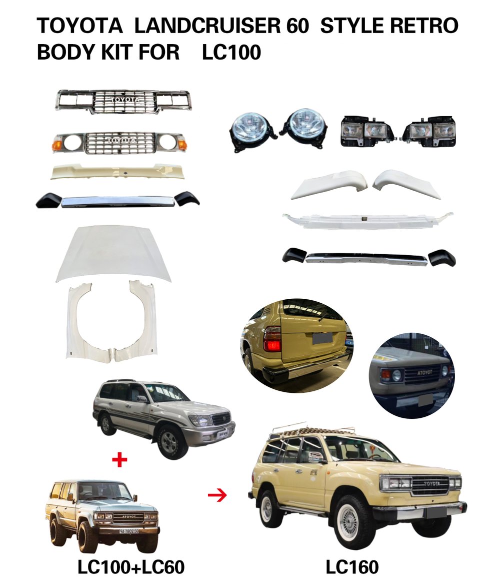 Ретро обвес для Toyota Land Cruiser 100 LC100 1998-2007 Крузак Крузер Retro переделка