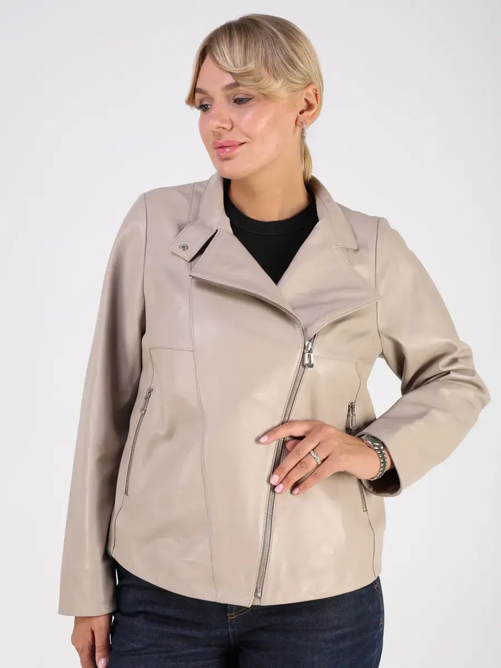 Кожаная куртка демисезонная косуха