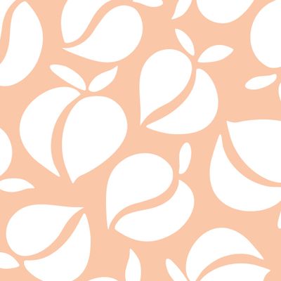 Белый персики на персиковом фоне (цвет года 2024 персиковый пух peach fuzz)