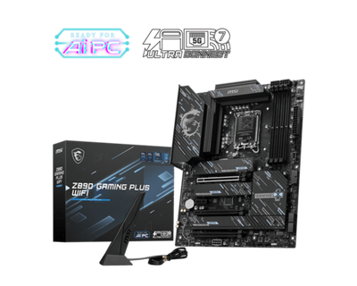 Материнская плата MSI Z890 GAMING PLUS WIFI LGA1851 4xDDR5 6xSATA3 RAID 4M.2 HDMI DP ATX