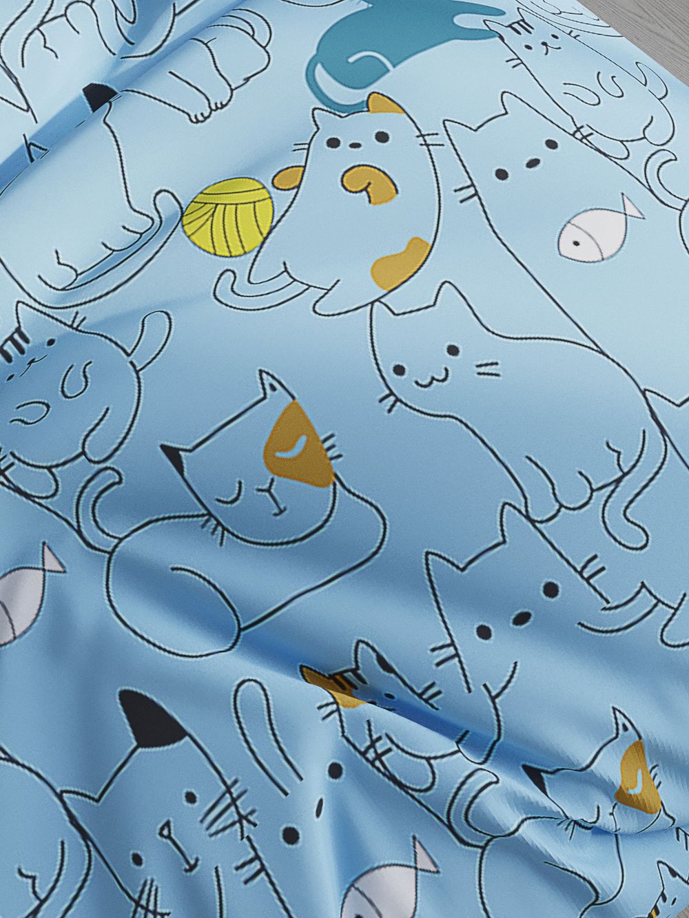 Семейное постельное белье  "Кэри" 2шт пододеяльника 145х215 Наволочка 50х70 см 2 шт  Простынь на резинке 160х200 см