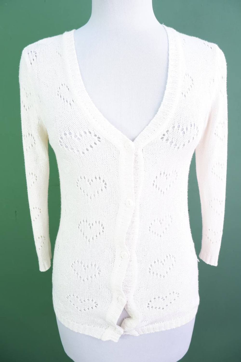 Кардиган Modis с милыми сердечками, визуально на 42 размер